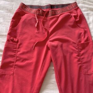 Coral Med Couture Touch Scrub Pants- Worn and washed twice- Women's Medium